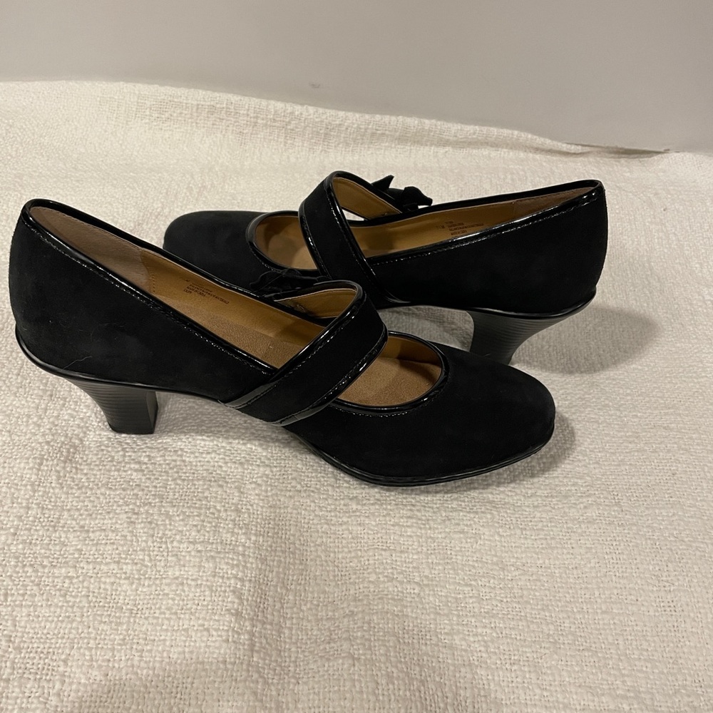 Softspots Black Leather Comfort Heels  Experience ultimate comfort Size 7.5 - Picture 5 of 9